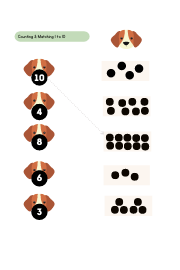 Counting from one to ten matching exercise
