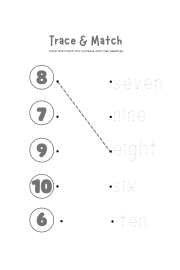 Trace number ten worksheet 