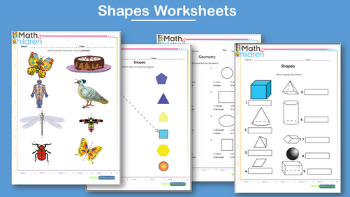 Shapes worksheets for grade 1
